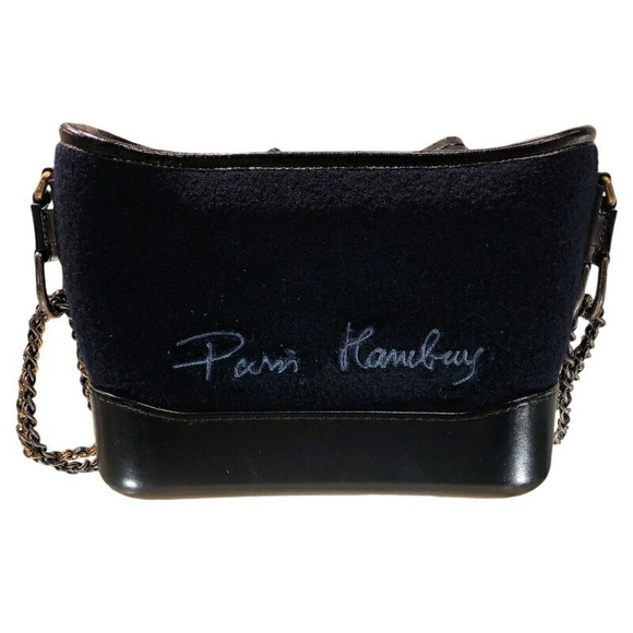 Chanel Gabriel De Small Hobo Bag Calf Navy Blue Black - Picture 3 of 16